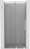 Mexen Velar 120 cm susistumiančios dušo durys, skaidrios, baltos - 871-120-000-01-20