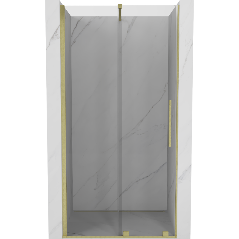 Mexen Velar stumdomos dušo durys 120 cm, Skaidrus, šlifuotas auksas - 871-120-000-01-55