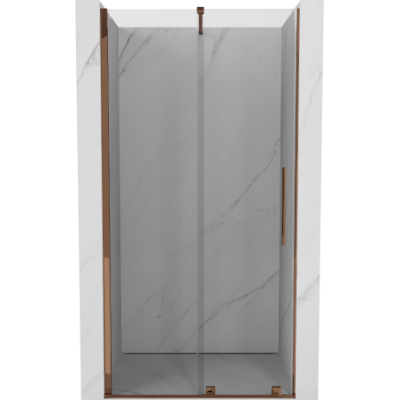 Mexen Velar 100 cm slankiojamosios dušo durys, skaidrios, rožinis auksas - 871-100-000-01-60