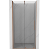 Mexen Velar 110 cm stumdomos dušo durys, permatomas, šlifuotas varis - 871-110-000-01-65