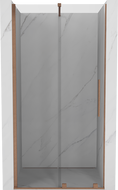 Mexen Velar stiklinės stumdomos 110 cm dušo durys, skaidrios, valcuotas varis - 871-110-000-01-65