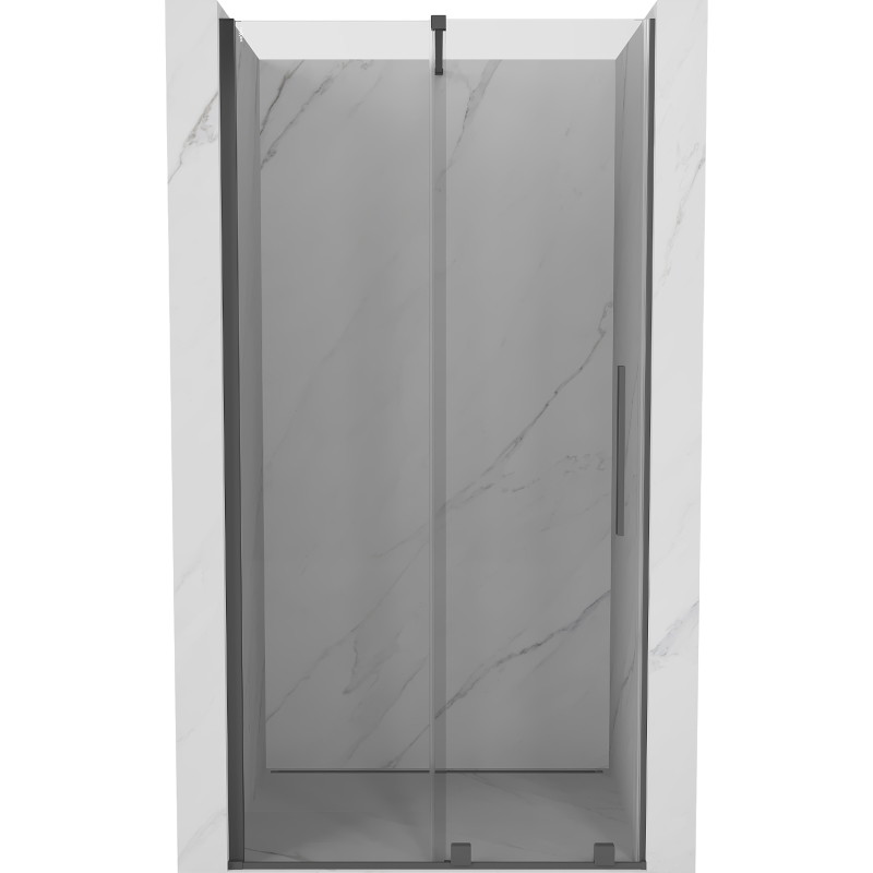 Mexen Velar slankios dušo durys 120 cm, skaidrios, šlifuota ginklų pilka - 871-120-000-01-66
