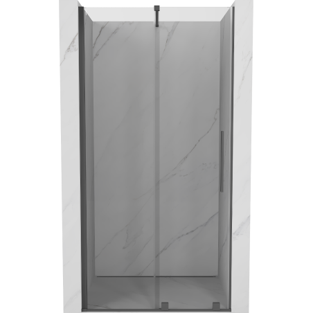Mexen Velar stumdomos dušo durys 120 cm, Skaidrus, gun gray šlifuotas - 871-120-000-01-66