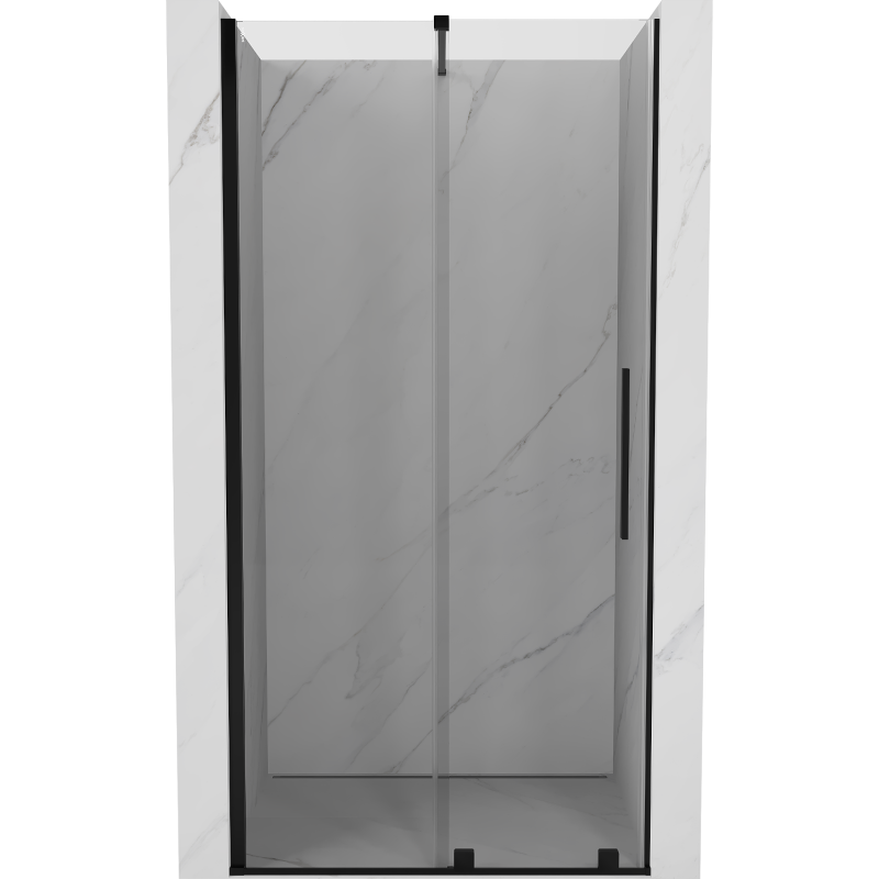 Mexen Velar stumdomos dušo durys 110 cm, Skaidrus, Juodas - 871-110-000-01-70