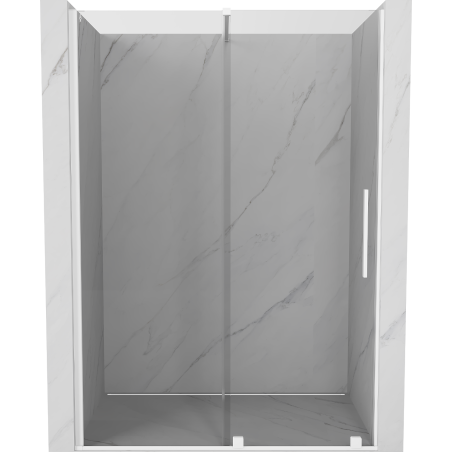 Mexen Velar stumdomos dušo durys 130 cm, Skaidrus, Baltas - 871-130-000-01-20