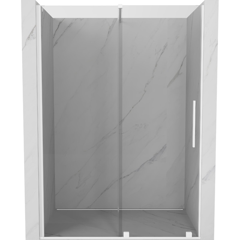 Mexen Velar stumiamosi dušo durys 140 cm, skaidrios, baltos - 871-140-000-01-20