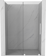Mexen Velar stumdomos dušo durys 160 cm, skaidrios, baltos - 871-160-000-01-20