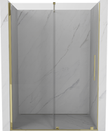 Mexen Velar stumdomos dušo durys 130 cm, Skaidrus, Auksinė - 871-130-000-01-50