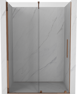 Mexen Velar stumdomos dušo durys 140 cm, skaidrios, rausvo aukso - 871-140-000-01-60