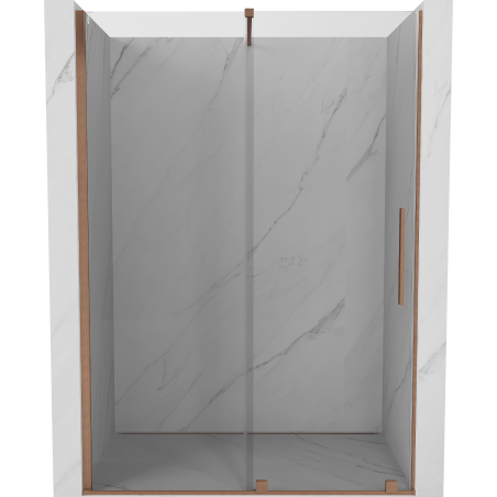 Mexen Velar stumdomos dušo durys 130 cm, skaidrios, šlifuotas varis - 871-130-000-01-65