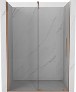 Mexen Velar 140 cm stumdomos dušo durys, skaidrios, šepečiuota varis - 871-140-000-01-65