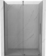 Mexen Velar stumdomos dušo durys 130 cm, Skaidrus, gun gray šlifuotas - 871-130-000-01-66
