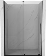 Mexen Velar stiklinės dušo durys 160 cm, skaidrios, juodos - 871-160-000-01-70