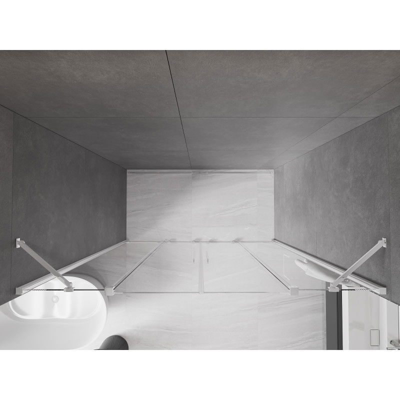 Mexen Velar Duo stumdomosios dušo durys 180 cm, permatomos, chromas - 871-180-000-02-01