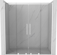 Mexen Velar Duo stumdomos dušo durys 180 cm, Skaidrus, Baltas - 871-180-000-02-20