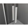 Mexen Velar Dvigubos stumdomos dušo durys 180 cm, permatomos, baltos - 871-180-000-02-20