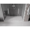 Mexen Velar Dvivietės dušo durys, stumdysis 200 cm, skaidrios, baltos - 871-200-000-02-20