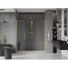 Mexen Velar Duo stumdomos dušo durys 200 cm, skaidrios, šlifuotas auksas - 871-200-000-02-55