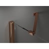 Mexen Velar Duo stumdomos dušo durys 180 cm, Skaidrus, Rožinio aukso - 871-180-000-02-60