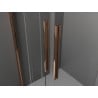 Mexen Velar Duo stumdomos dušo durys 180 cm, Skaidrus, Rožinio aukso - 871-180-000-02-60