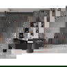 Mexen Velar Duo stumdomos dušo durys 200 cm, Skaidrus, Rožinio aukso - 871-200-000-02-60