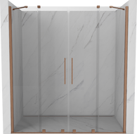 Mexen Velar Duo stumdomos dušo durys 180 cm, Skaidrus, varis šlifuotas - 871-180-000-02-65