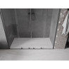 Mexen Velar Dvigubos stumdomos dušo durys 180 cm, permatomos, šlifuotas ginklų pilkas - 871-180-000-02-66