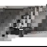 Mexen Velar Duo stumdomos dušo durys 180 cm, Skaidrus, gun gray šlifuotas - 871-180-000-02-66