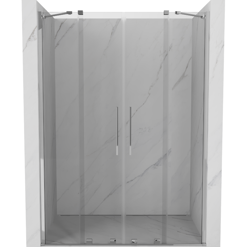 Mexen Velar Duo stumdomos dušo durys 140 cm, permatomos, chromas - 871-140-000-02-01
