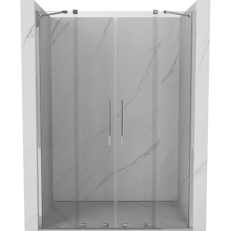 Mexen Velar Duo stumdomos dušo durys 140 cm, Skaidrus, chromo - 871-140-000-02-01