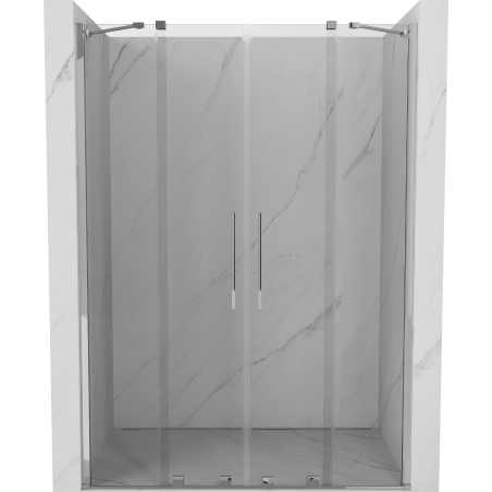 Mexen Velar Duo stumdomos dušo durys 140 cm, permatomos, chromas - 871-140-000-02-01