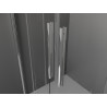 Mexen Velar Dvigubos stumdomos dušo durys 140 cm, skaidrios, chromuotos - 871-140-000-02-01