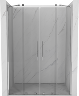 Mexen Velar Dvigubos slankiojančios dušo durys 150 cm, permatomos, chromuotos - 871-150-000-02-01