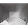 Mexen Velar Duo stumdomos dušo durys 150 cm, permatomos, chromuotos - 871-150-000-02-01