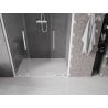Mexen Velar Duo stumdomos dušo durys 160 cm, Skaidrus, Baltas - 871-160-000-02-20