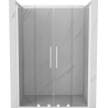 Mexen Velar Dvigubos dušo durys 140 cm, permatomos, baltos - 871-140-000-02-20
