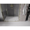Mexen Velar Dvigubos slankiojančios dušo durys 140 cm, permatomos, auksinės - 871-140-000-02-50