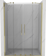 Mexen Velar Duo stumdomos dušo durys 160 cm, Skaidrus, Auksinė - 871-160-000-02-50