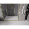 Mexen Velar Duo slankiojančios dušo durys 140 cm, skaidrios, šlifuoto aukso - 871-140-000-02-55