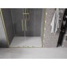 Mexen Velar Duo slankiojančios dušo durys 160 cm, skaidrios, matinės auksinės - 871-160-000-02-55