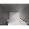 Mexen Velar Duo slankiojančios dušo durys 150 cm, permatomos, rožinis auksas - 871-150-000-02-60