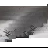 Mexen Velar Duo stumdomos dušo durys 140 cm, permatomos, gun gray šukuota - 871-140-000-02-66