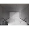 Mexen Velar „Duo“ stumdomos dušo durys, 140 cm, skaidrios, gun gray šlifuotos - 871-140-000-02-66