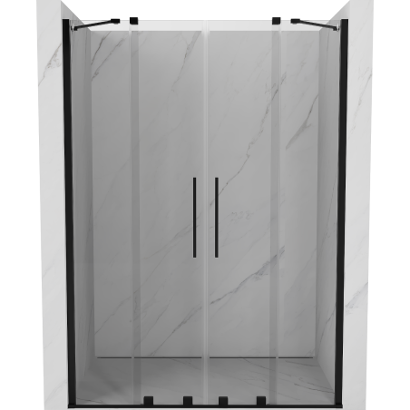 Mexen Velar Duo stumdomos dušo durys 140 cm, Skaidrus, Juodas - 871-140-000-02-70