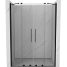 Mexen Velar Duo stumdomos dušo durys 160 cm, skaidrios, juodos - 871-160-000-02-70