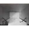 Mexen Velar Duo stumdomos dušo durys 160 cm, skaidrios, juodos - 871-160-000-02-70