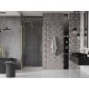 Mexen Velar stumdomos dušo durys 120 cm, Skaidrus, šlifuotas auksas - 871-120-000-01-55