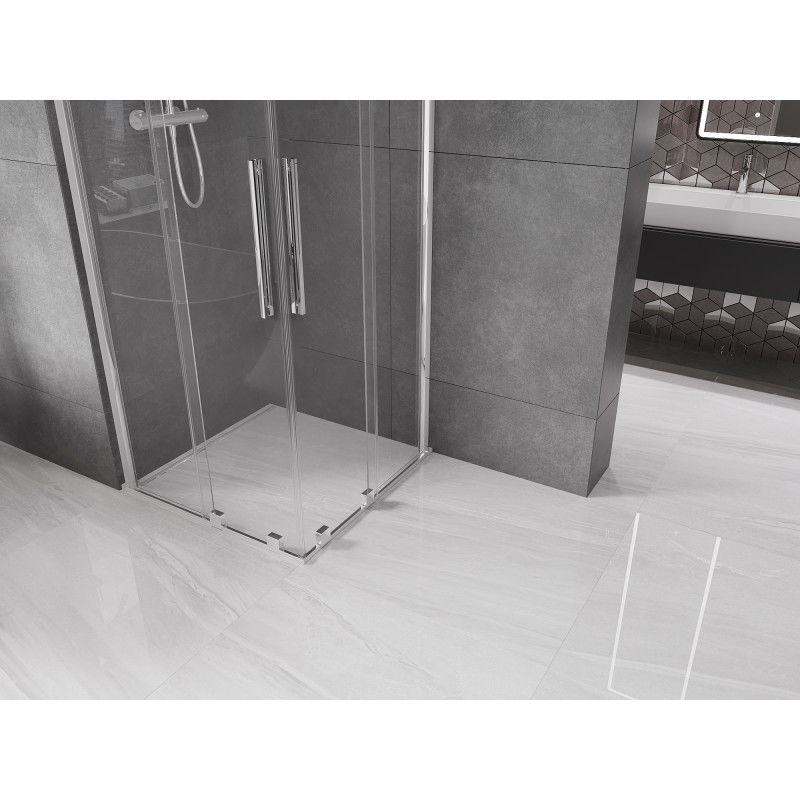 Mexen Velar Duo stumdomos dušo kabinos 100 x 100 cm, permatomas, chromas - 871-100-100-02-01