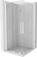 Mexen Velar Duo stumdoma dušo kabina 90 x 90 cm, Skaidrus, balta - 871-090-090-02-20