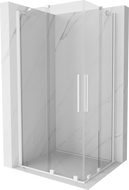 Mexen Velar Duo stumdomos dušo kabinos 100 x 90 cm, permatomos, baltos - 871-100-090-02-20